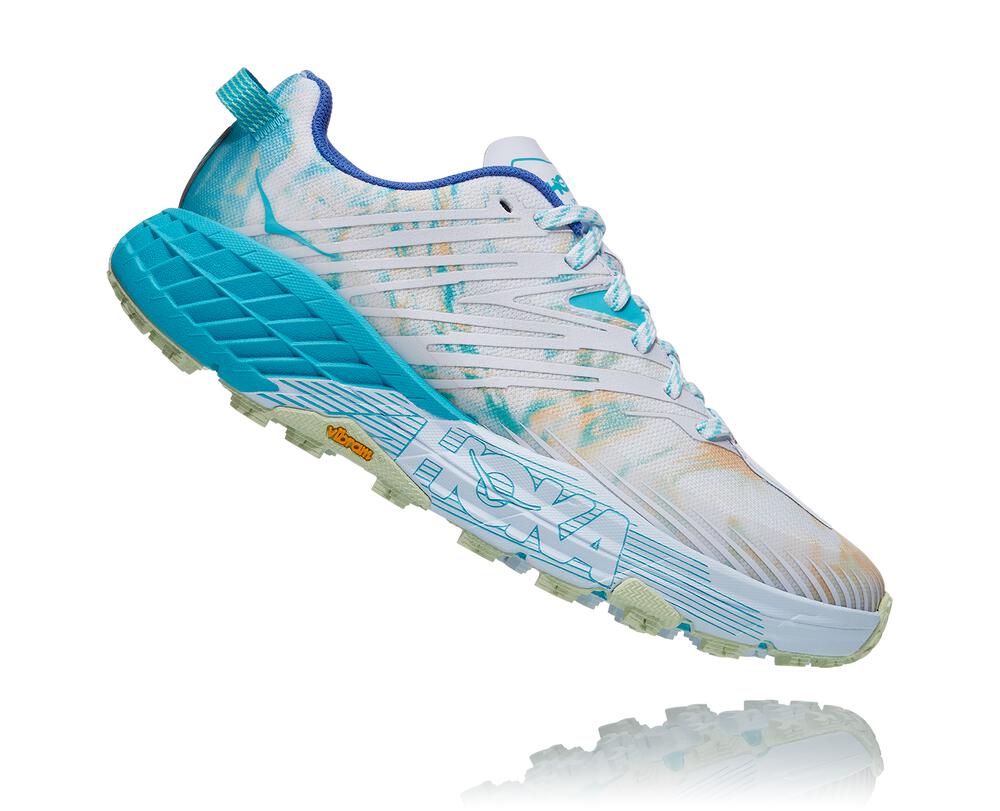 Hoka One One Speedgoat 4 Ženske Pohodniški Čevlji Bela / Svetlo Rumena SI-506381N